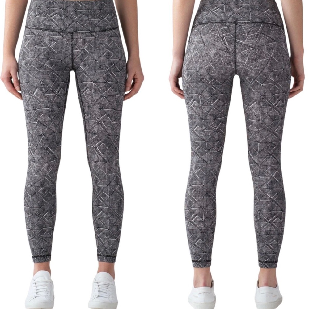 Lululemon Wunder Under Hi Rise Tight Full On Luxtreme Alpine White Black 6